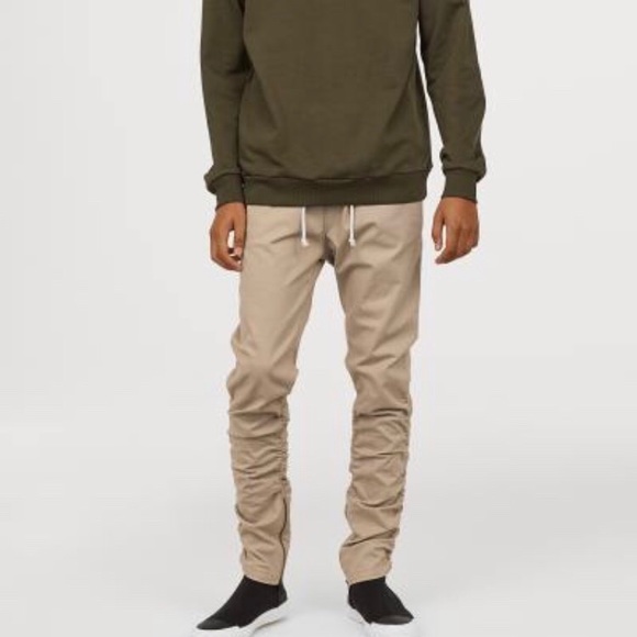 h&m zipper joggers
